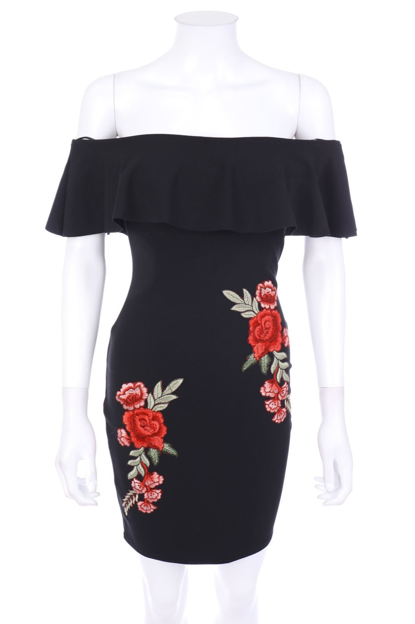 AYANAPA - Carmen-Minikleid mit Stickereien - D 34