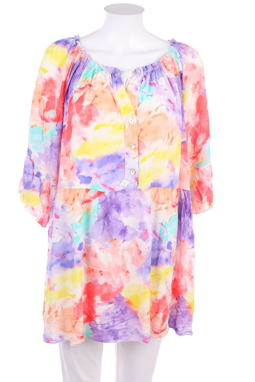 NEW COLLECTION - Kurzarm-Bluse mit Gummizug - XXL