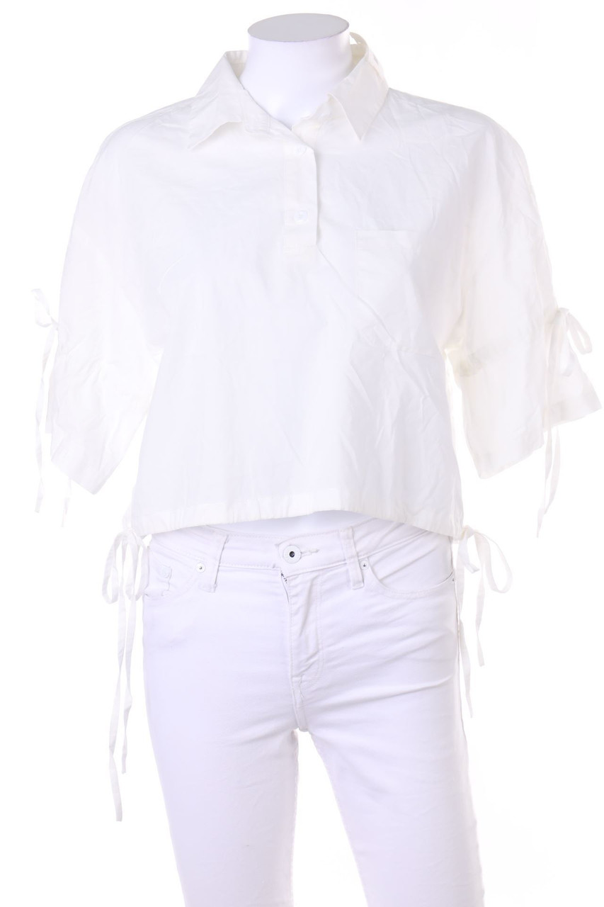 Anonyme - Shortsleeve Blouse with Drawstring - M