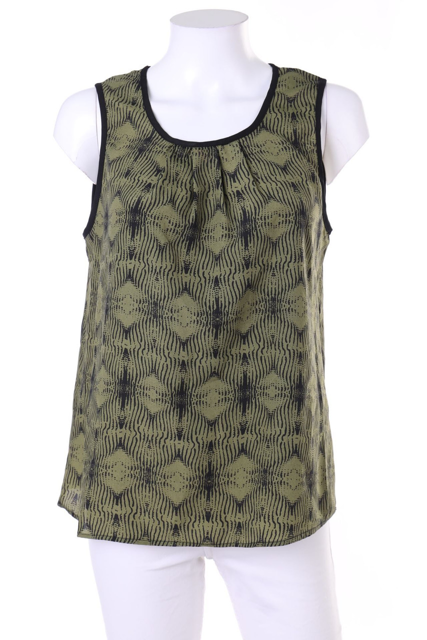 No Label - Print-Blouse Top, Pleated - D 44