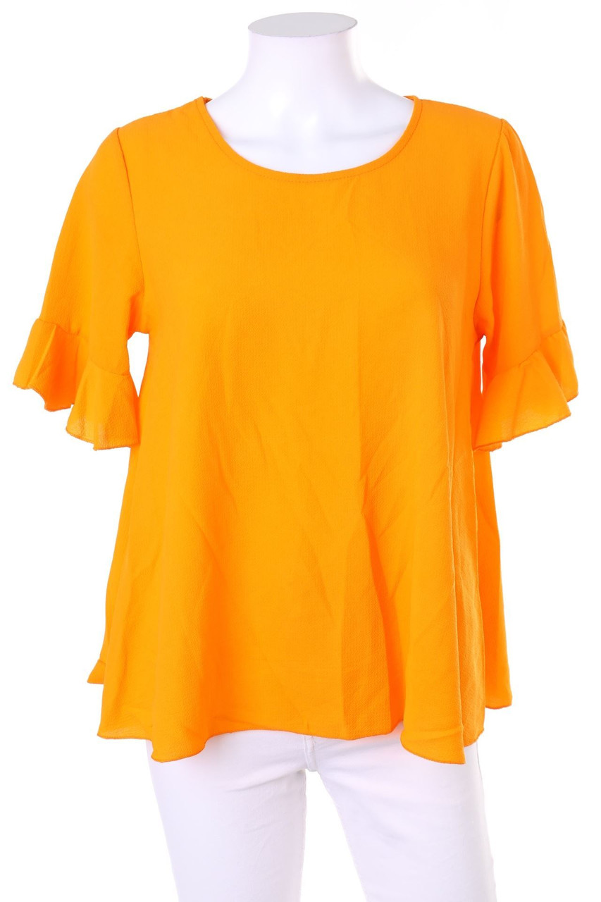 zuiki - Shortsleeve-Ruffled Blouse - M