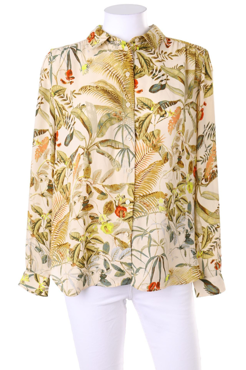 H&M - Hemd-Bluse mit Tropical Print - S