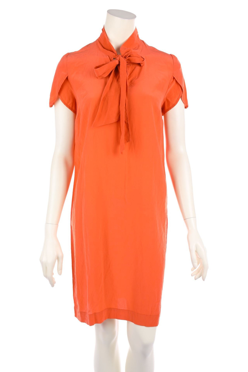 GERARD DAREL - Silk Dress with Pussy Bow - D 34