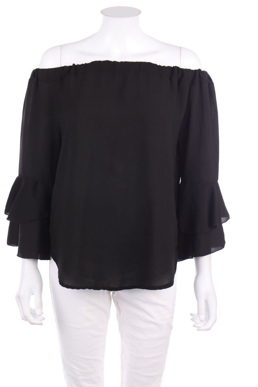 zebra - Off-the-shoulder blouse with Volants - S