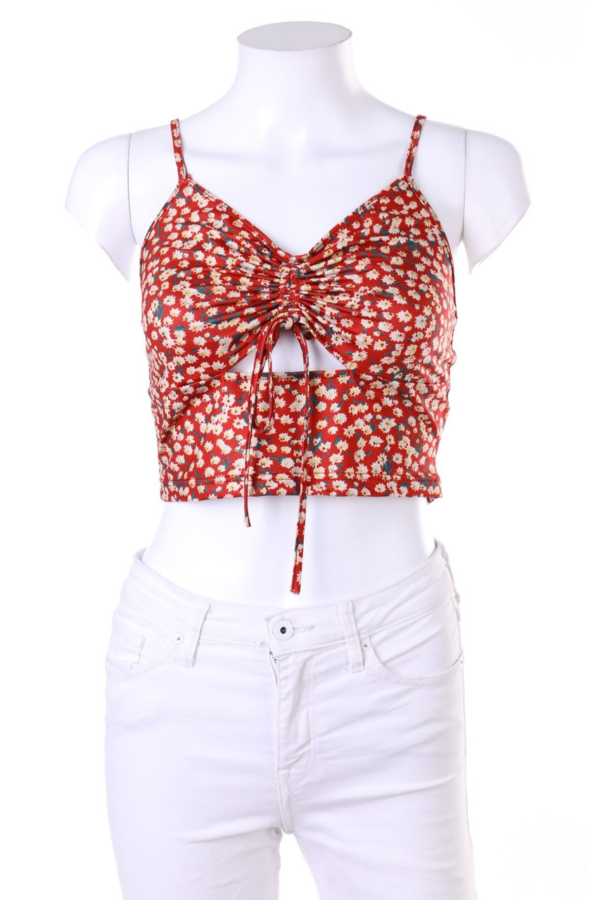 SHEIN - Bustier Top with Flower Print - S
