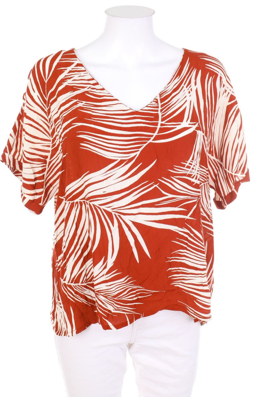 ONLY - Kurzarm-Bluse mit floralem Muster - D 38