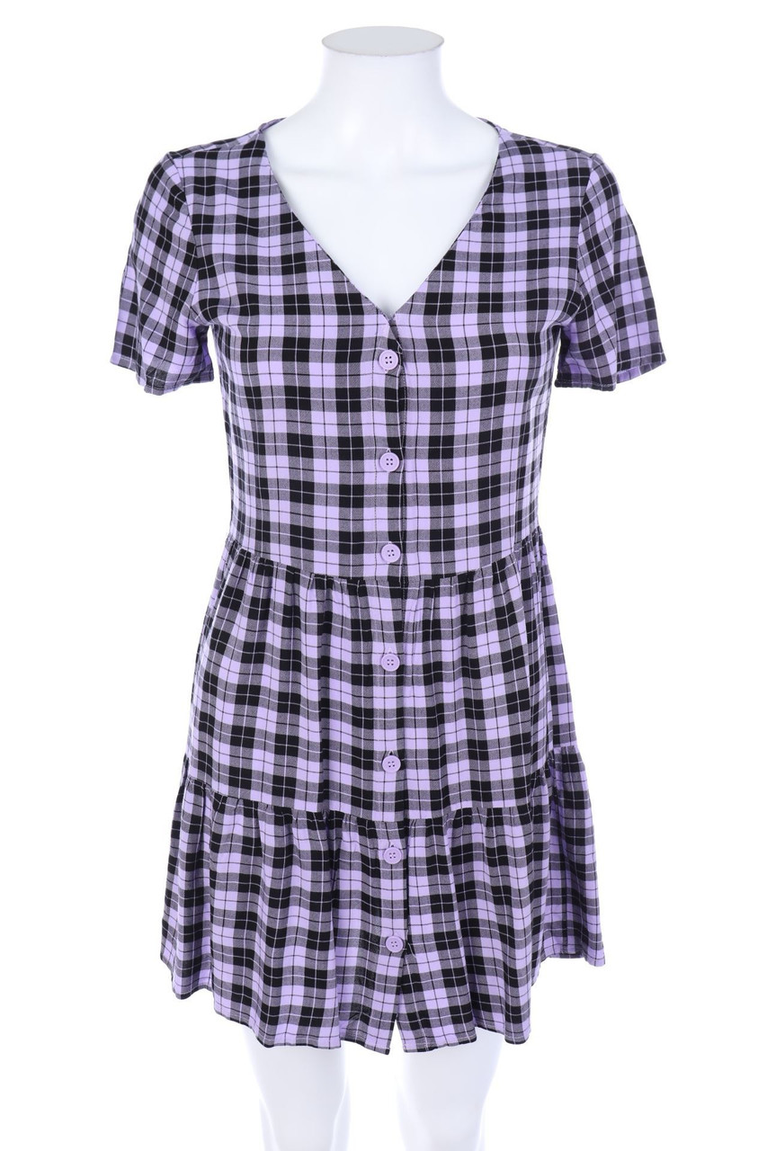 H&M DIVIDED - Minikleid mit Karo-Muster - D 32