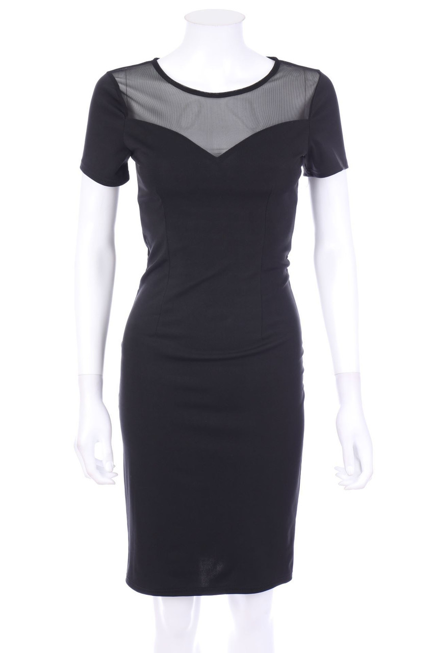 No Label - Sheath Dress with Mesh Insert - D 34