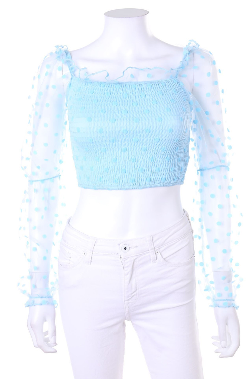 Parisian Collection - Cropped-Shirt with Mesh Insert - D 34