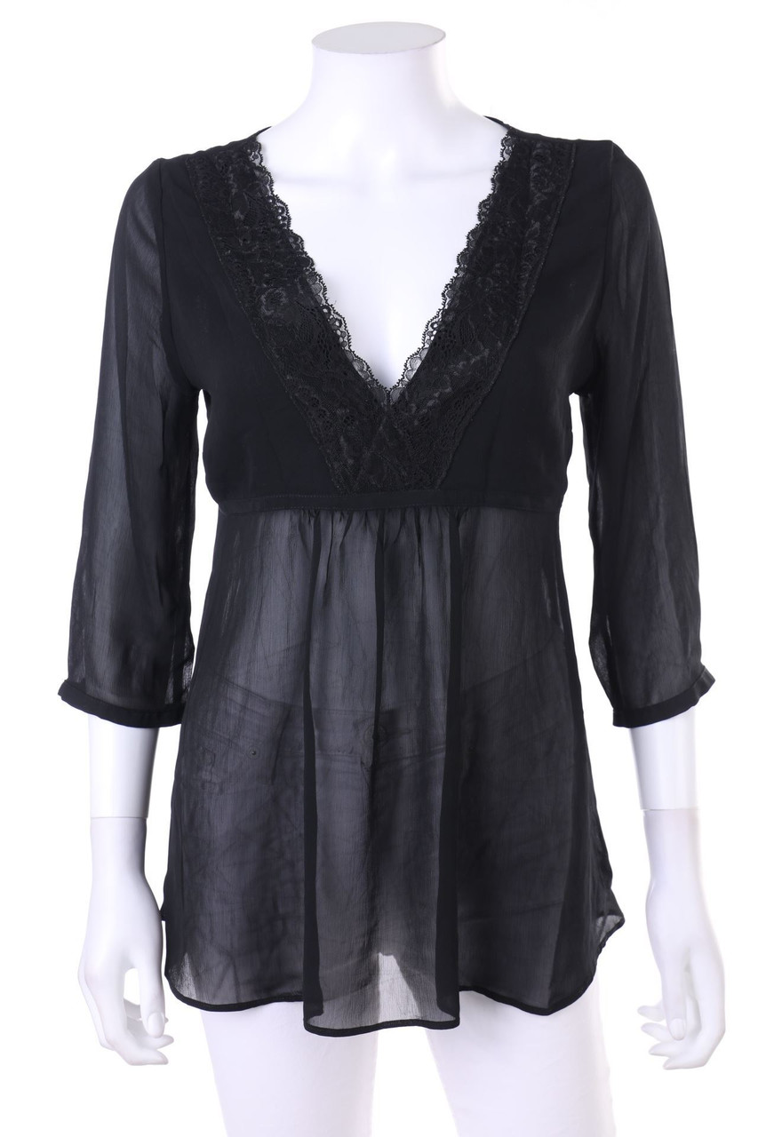 H&M - Bluse mit Spitze - D 38