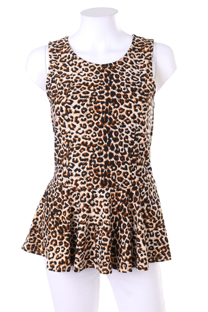 No Label - Top with Leo Print - S