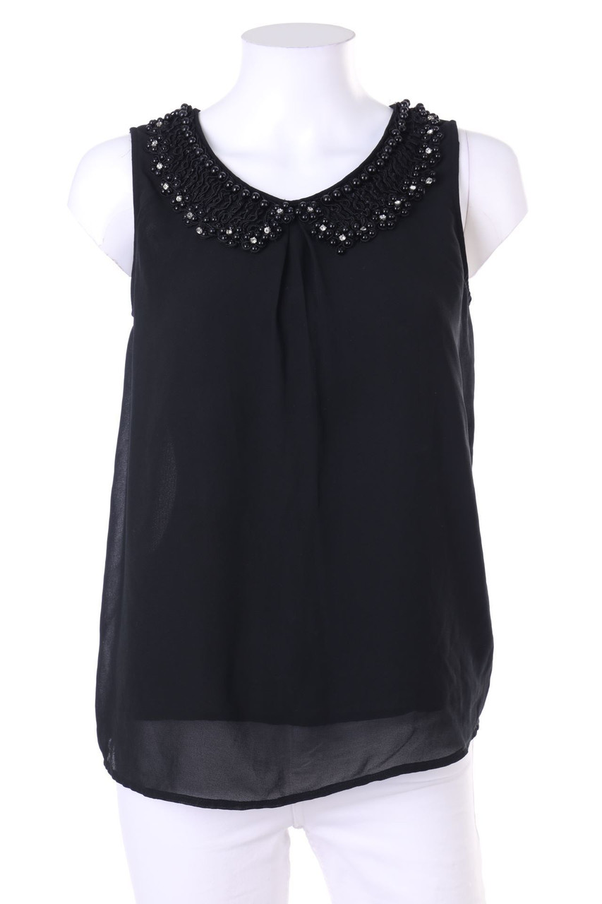 Y.Yendi - Blouse Top with Jewelry Stones - S