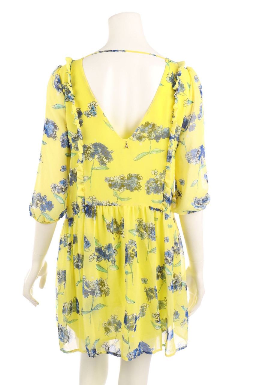 PATRIZIA PEPE - Chiffon-Minikleid mit Rüschen - D 34