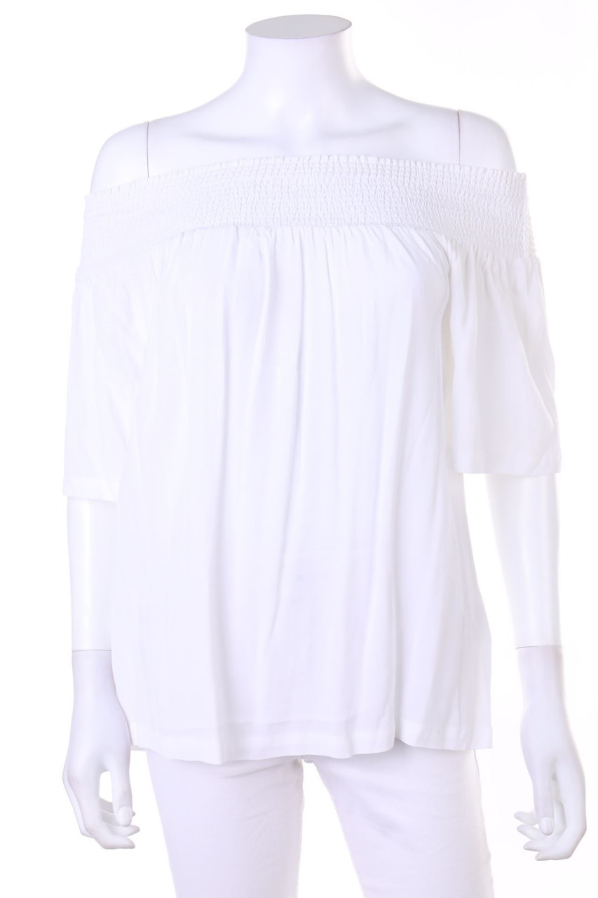 minimum - Off-the-shoulder blouse, Smok Detailing - D 36