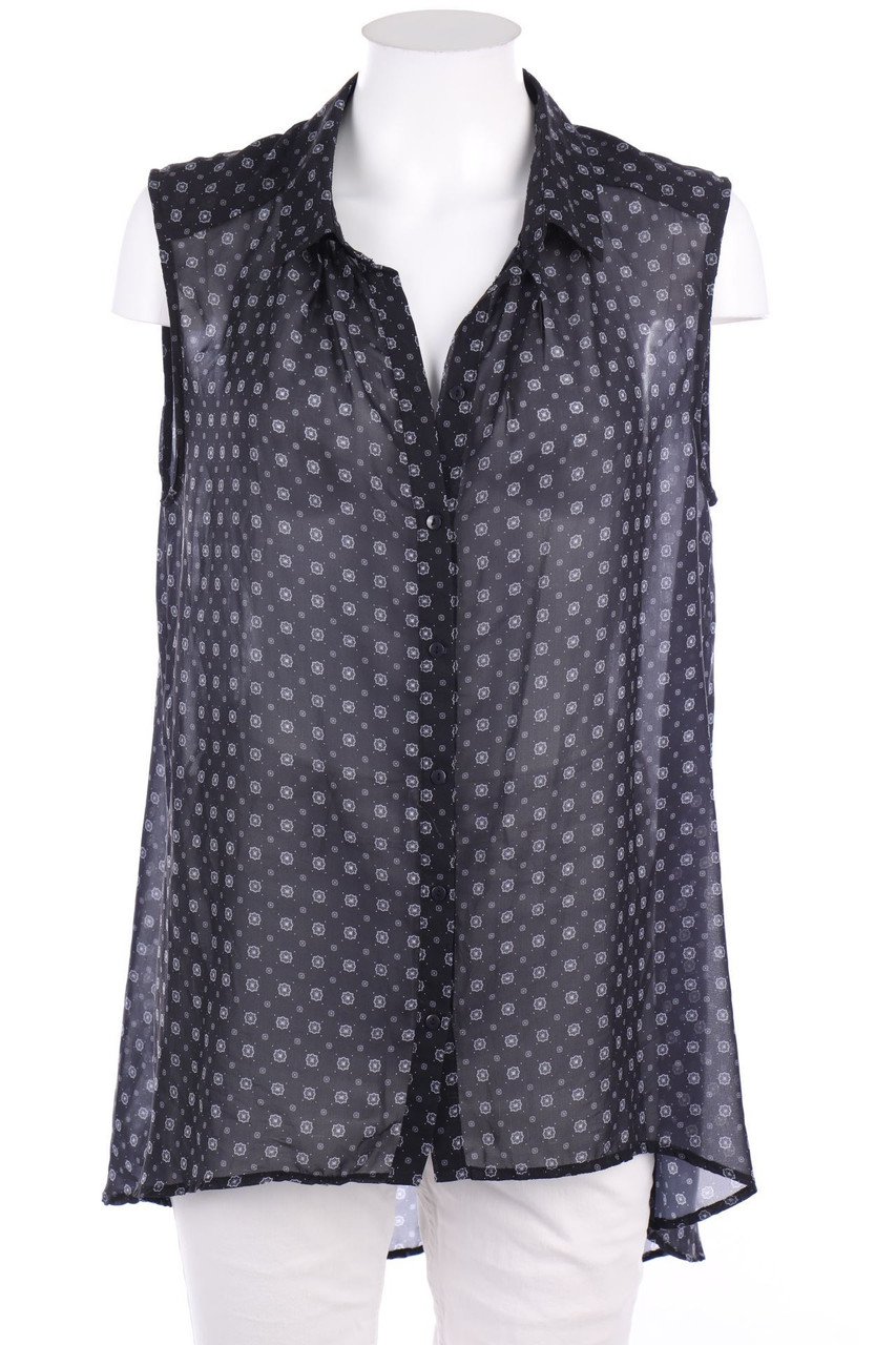 H&M - Vokuhila-ärmellose Hemd-Bluse mit Print - L