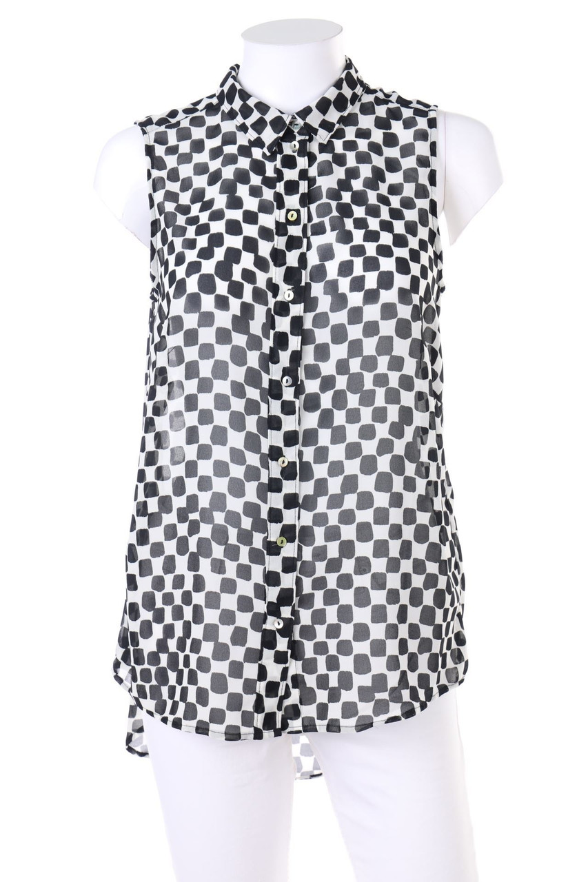 H&M - ärmellose Hemd-Bluse mit Print - D 36