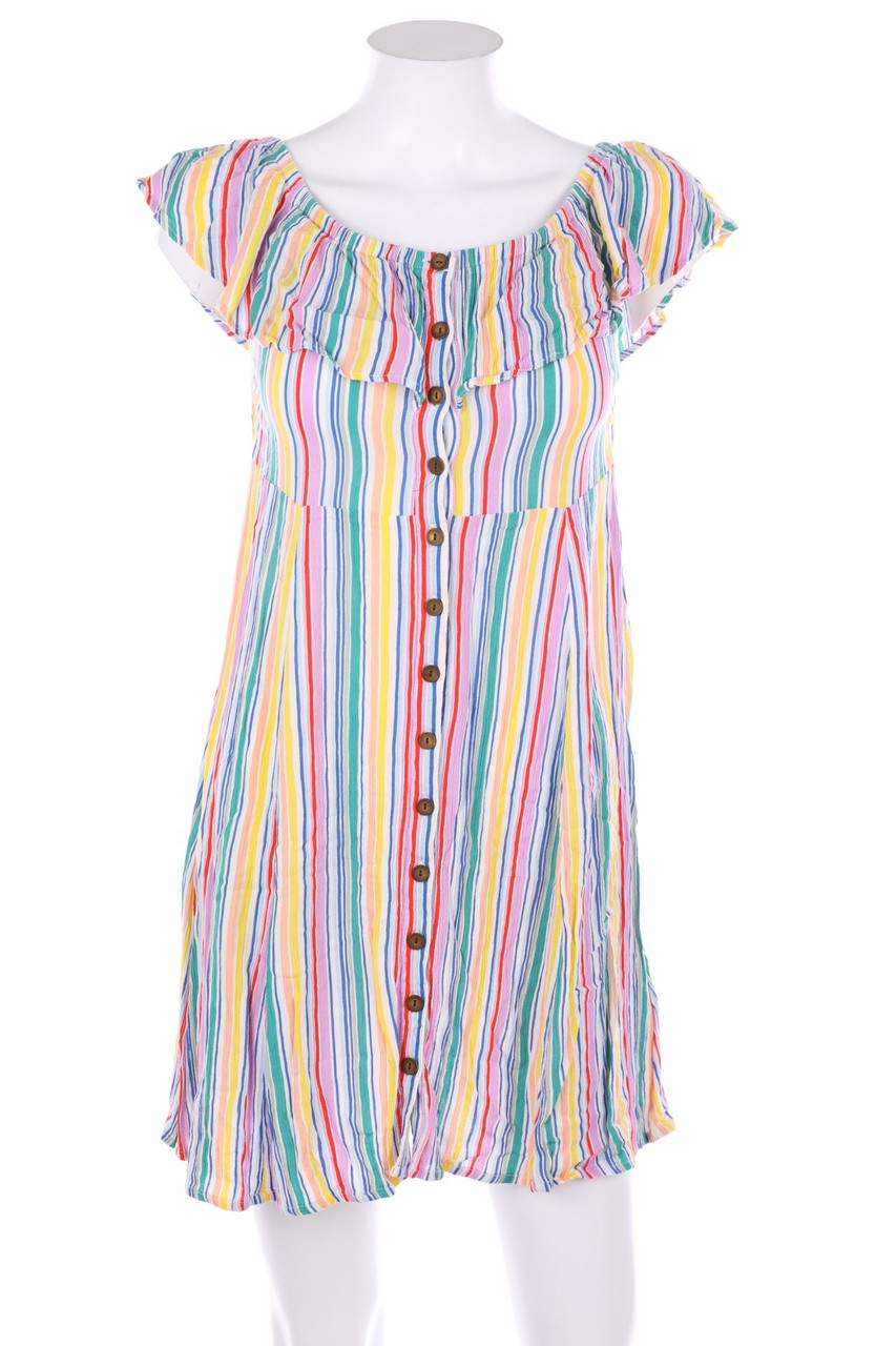 CLOCKHOUSE by C&A - Streifen-Minikleid mit Knöpfen - D 38