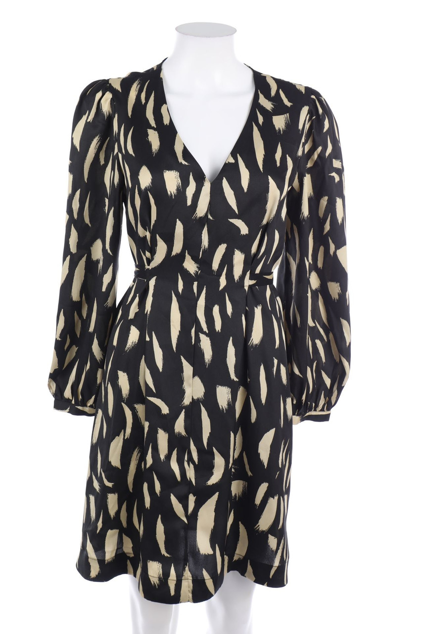 MANGO - Print-Kleid mit Puffärmeln - S