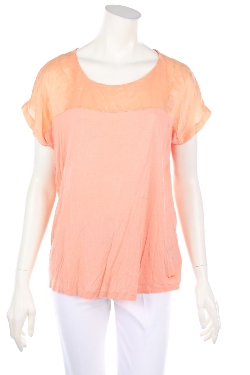 TOMMY HILFIGER - Kurzarm-Bluse mit überschnittener Schulter - L