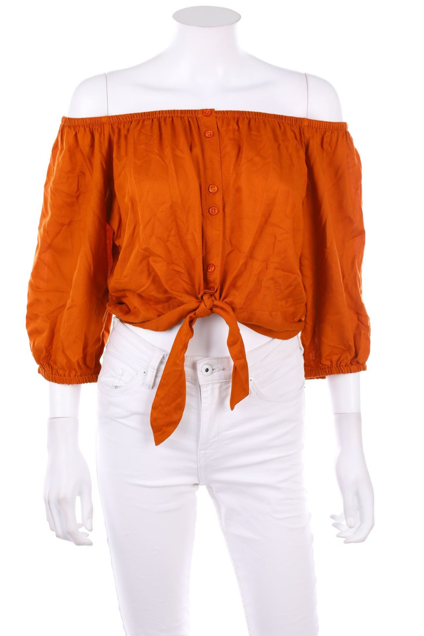 No Label - Blouse with 3/4 Sleeve to tie - XL