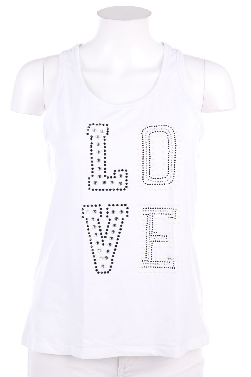 Mimi-Mua - Jersey-Top with Rhinestones - M