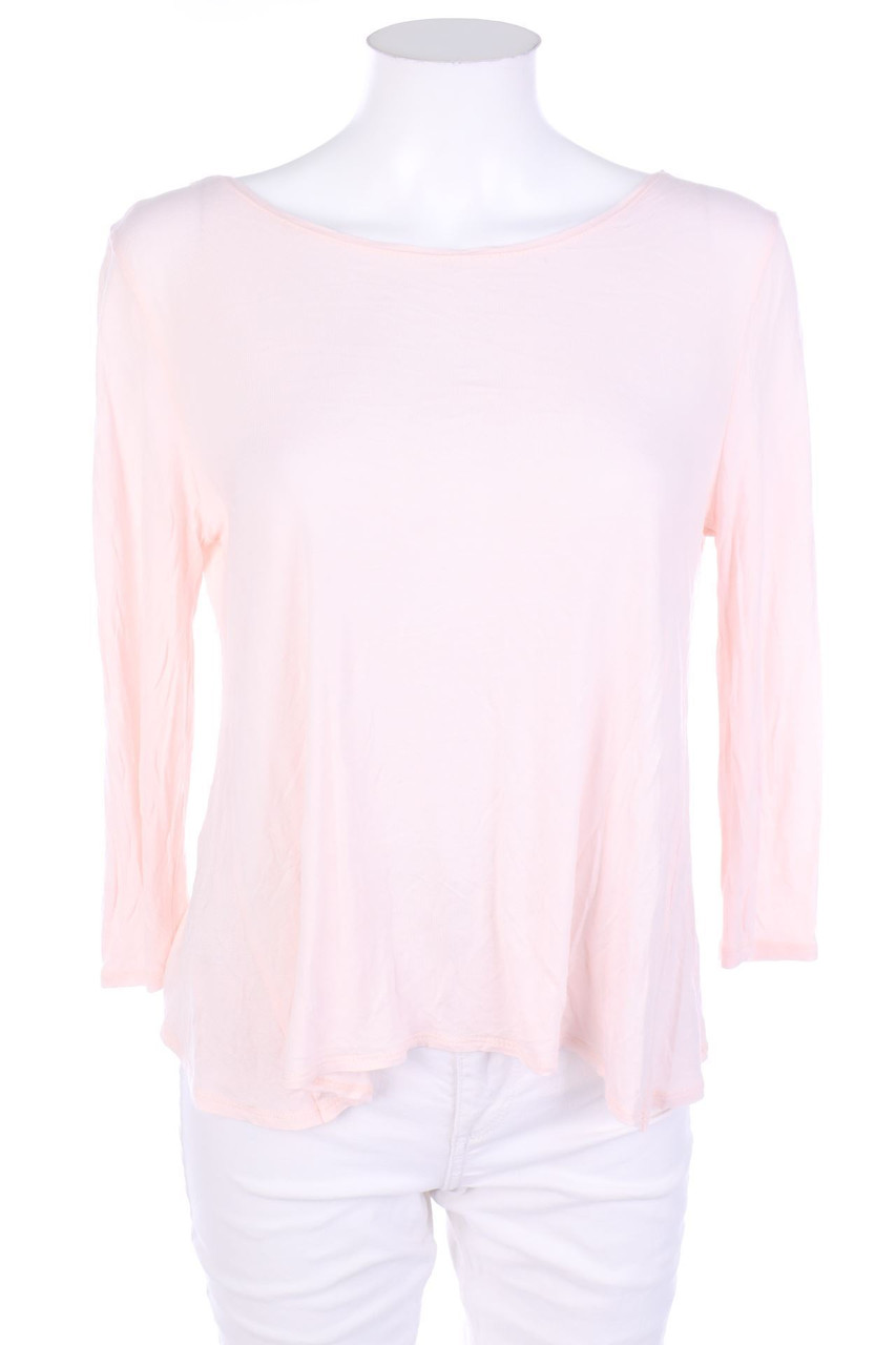 No Label - 3/4-Sleeve Shirt with Deep Back Cutout - M