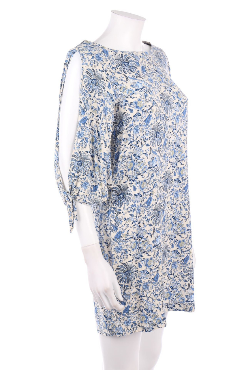 H&M - Cold-Shoulder-Minikleid mit floralem Muster - M