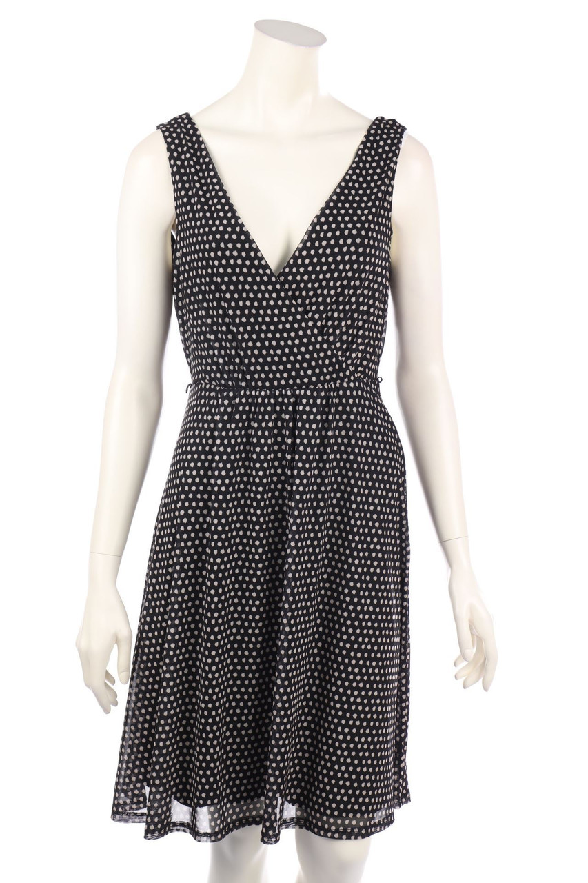 TAIFUN - Mesh-Kleid in Wickel-Optik mit Punkten - D 36