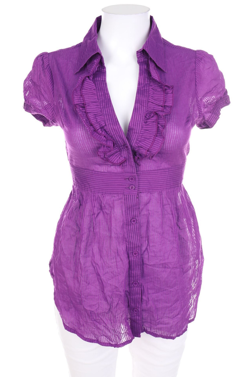 TALLY WEiJL - Frill-Shirt Blouse - XS