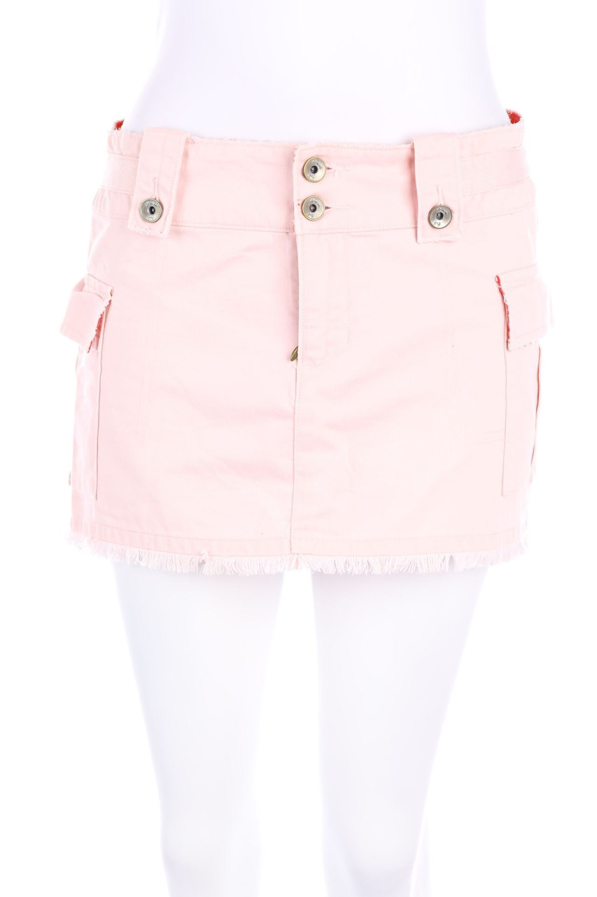 ZARA TRF - Mini-Jeansrock mit aufgesetzten Taschen - D 36