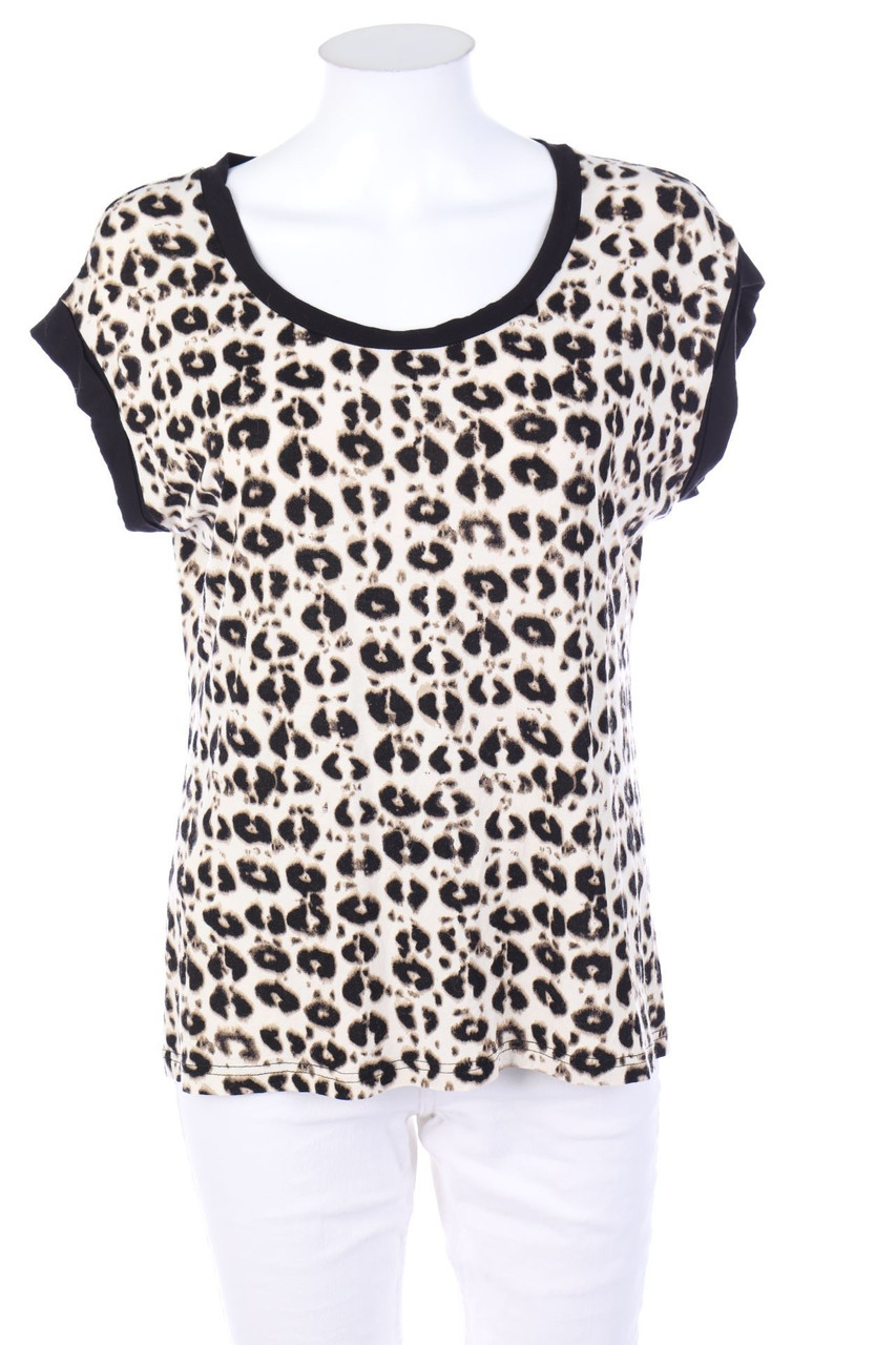 TAIFUN - Kurzarm-Bluse mit Print - D 38