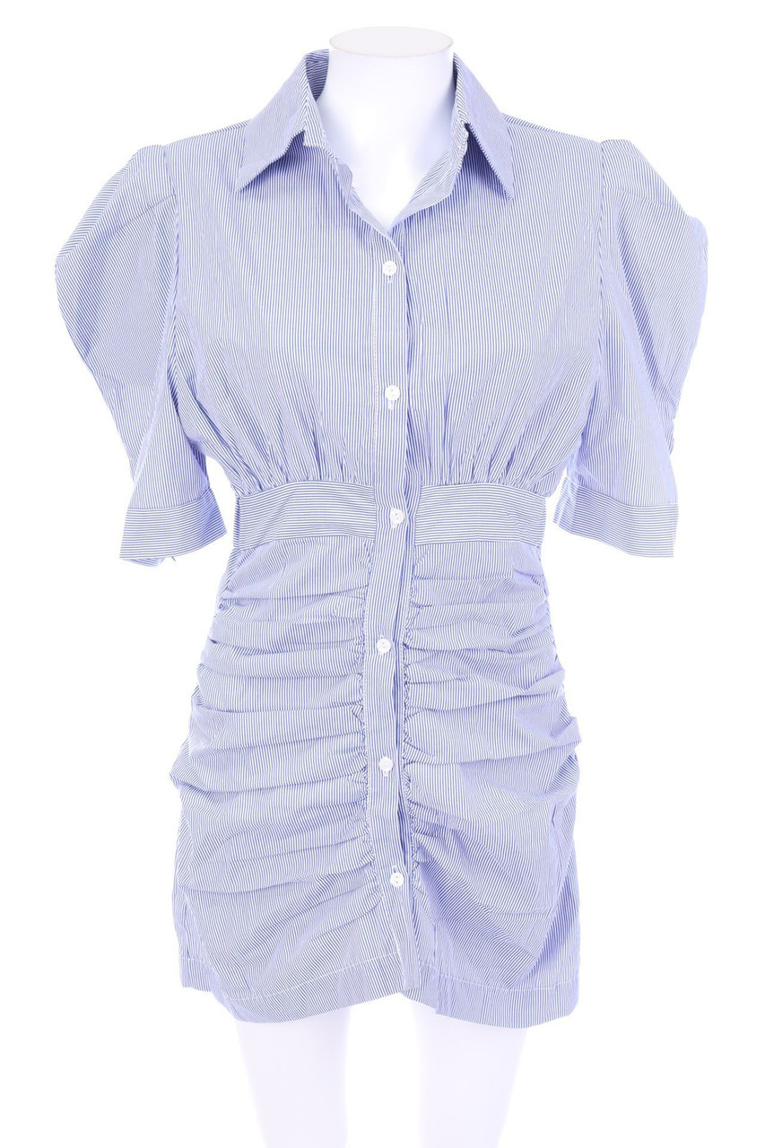 SHEIN - Stripe Shirt Dress with Ruffles - S