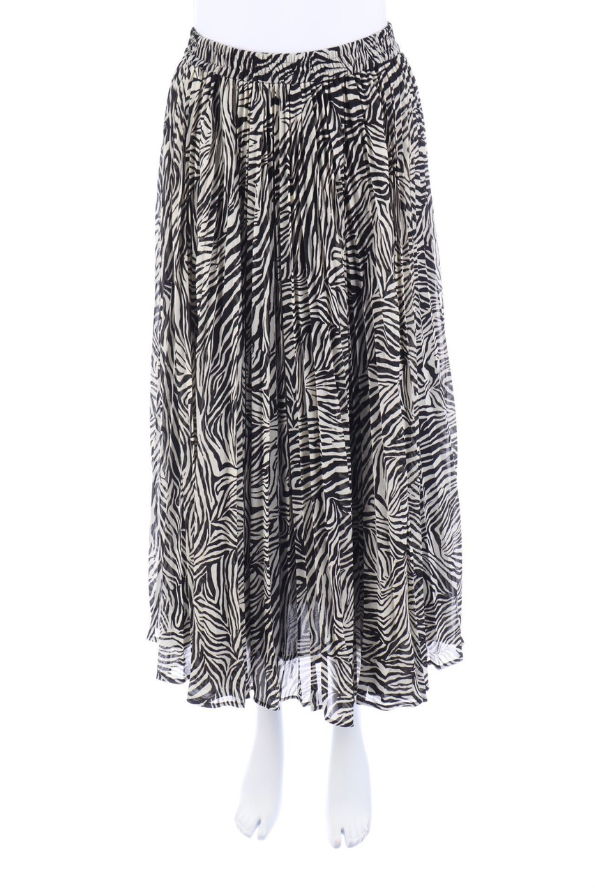 MICHAEL MICHAEL KORS - Midi-Pleated-Skirt with Animal Print - S