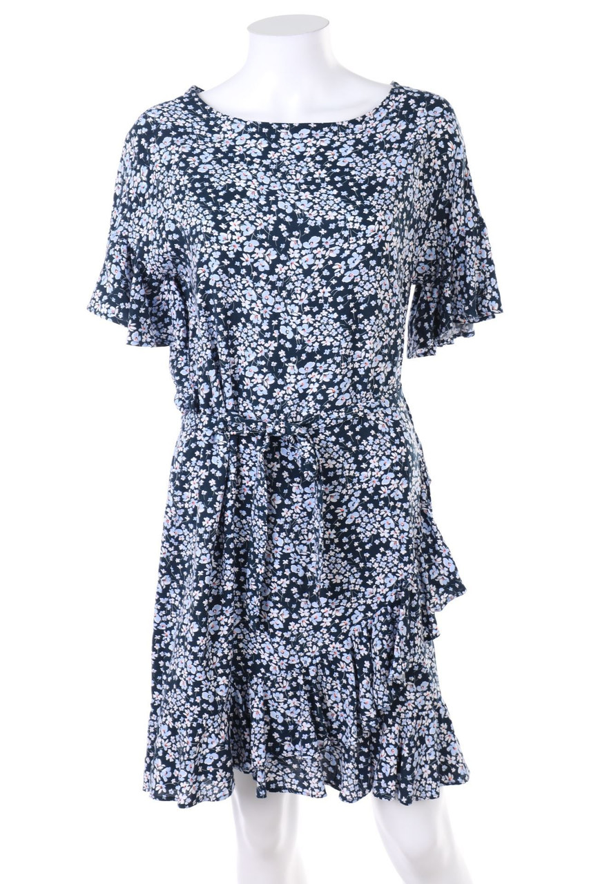 H&M - Volants-Minikleid aus Viskose mit floralem Muster - D 40