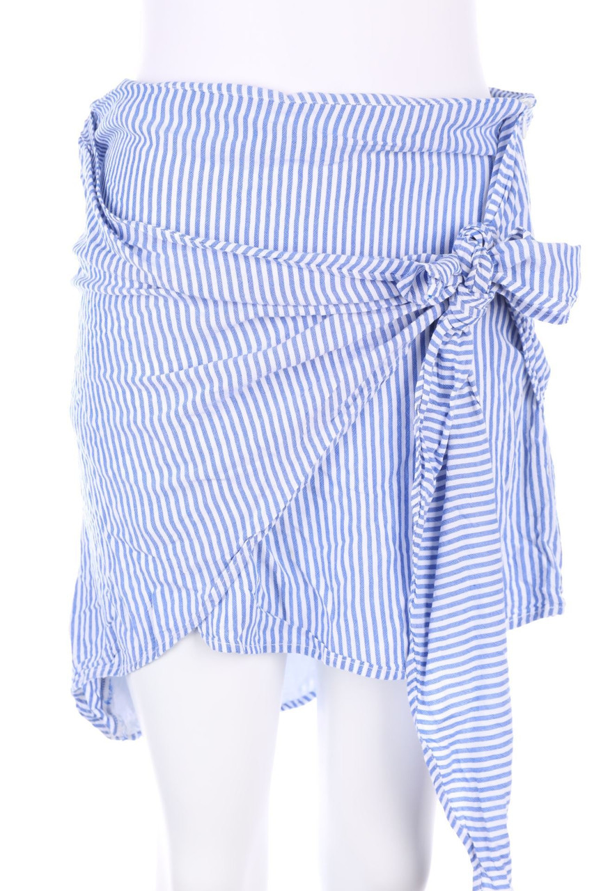 SAVAGE HONEY - Stripe Skirt with Wrap-Effect to tie - D 38