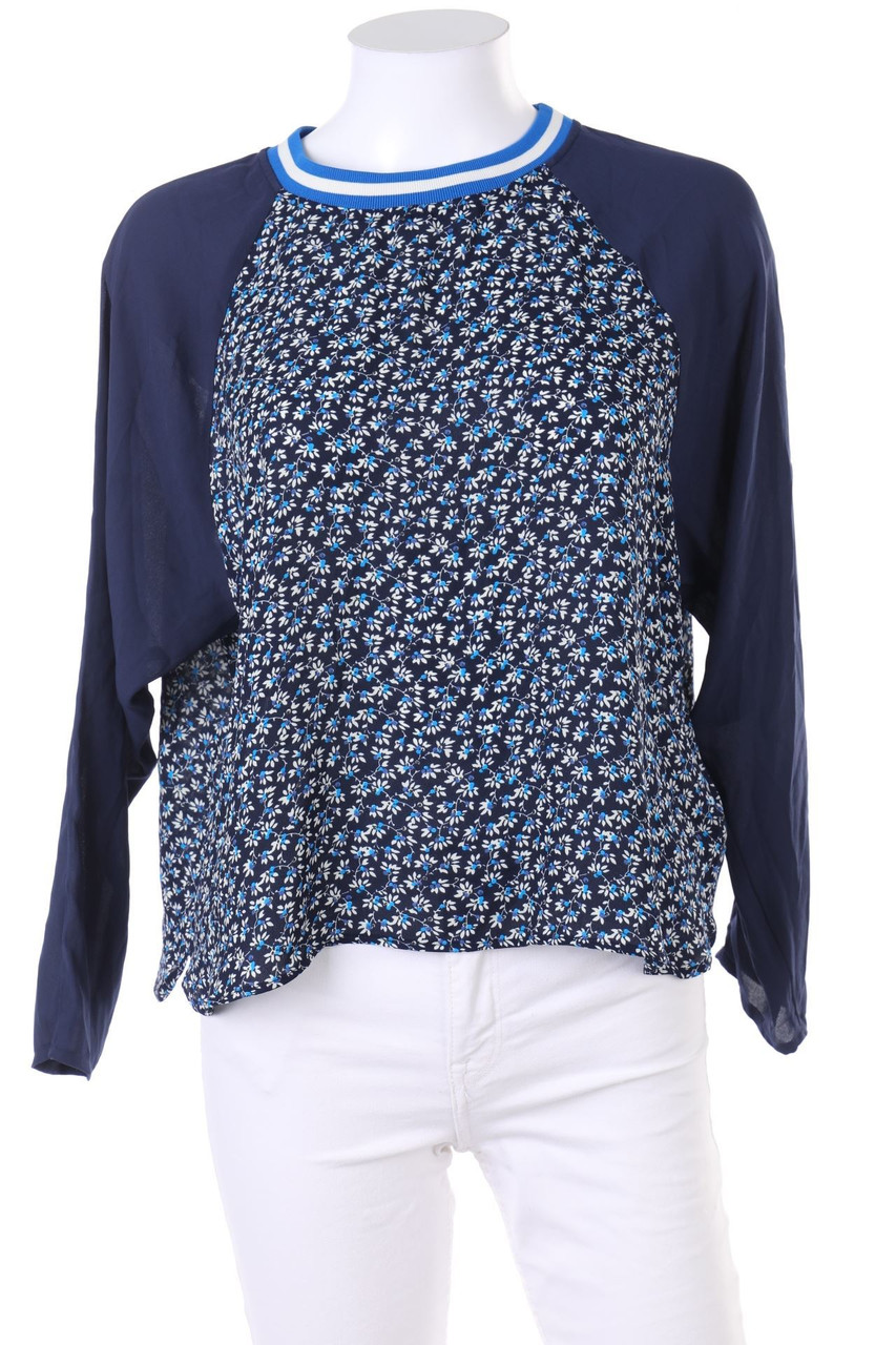 H&M - Chiffon-Longsleeve-Shirt mit Blumen-Print - D 36