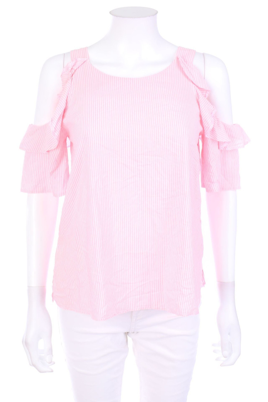 CLOCKHOUSE by C&A - Cold-Shoulder-Bluse mit Streifen - D 36