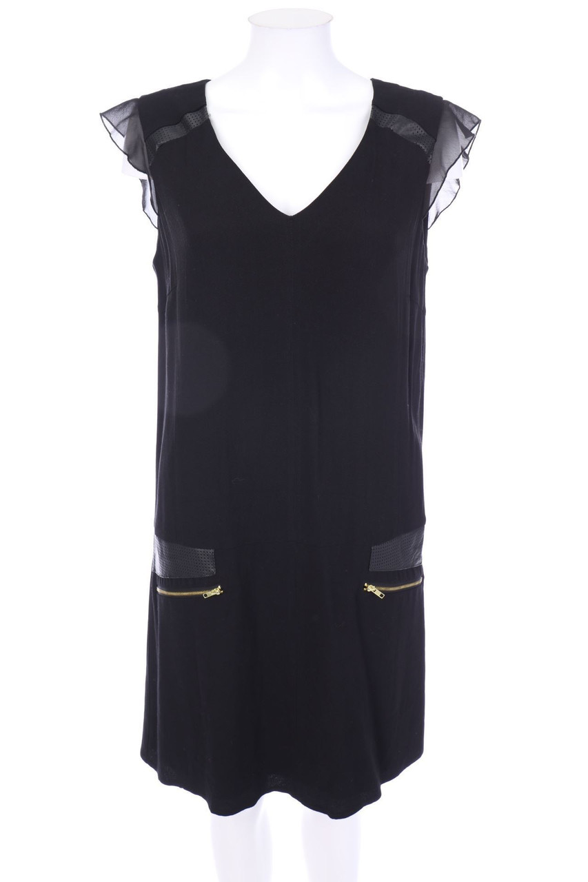 NAF NAF - Minikleid mit Kunstleder-Details - D 40