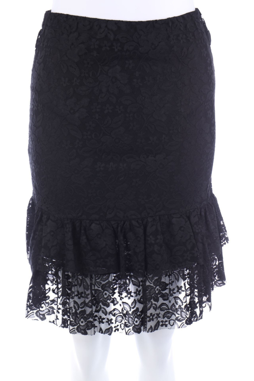 No Label - Lace-Skirt with Volants - M