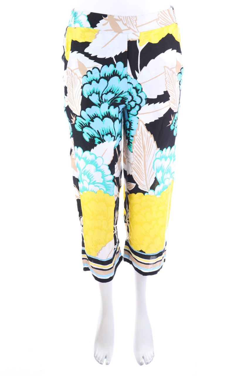 comma - Cropped-Hose aus Viskose mit Print - D 34