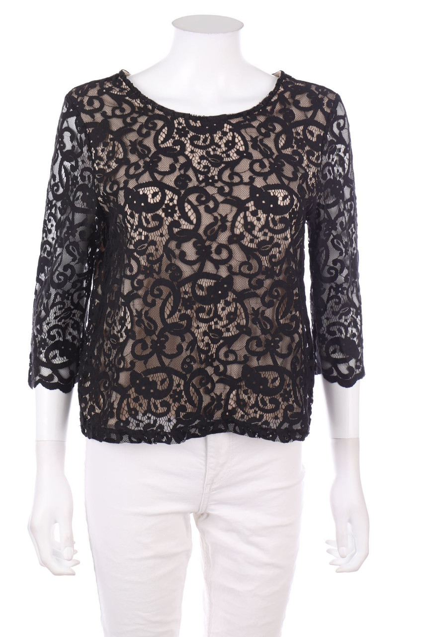 H&M - Spitzen-Bluse mit 3/4-Ärmel - S
