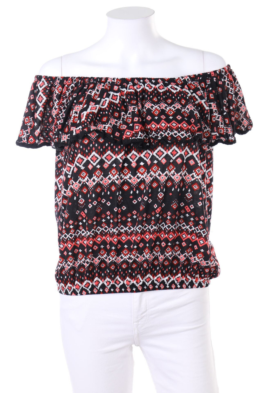 one BY GÉMO - Carmen-Shirt mit Ethno-Print - L