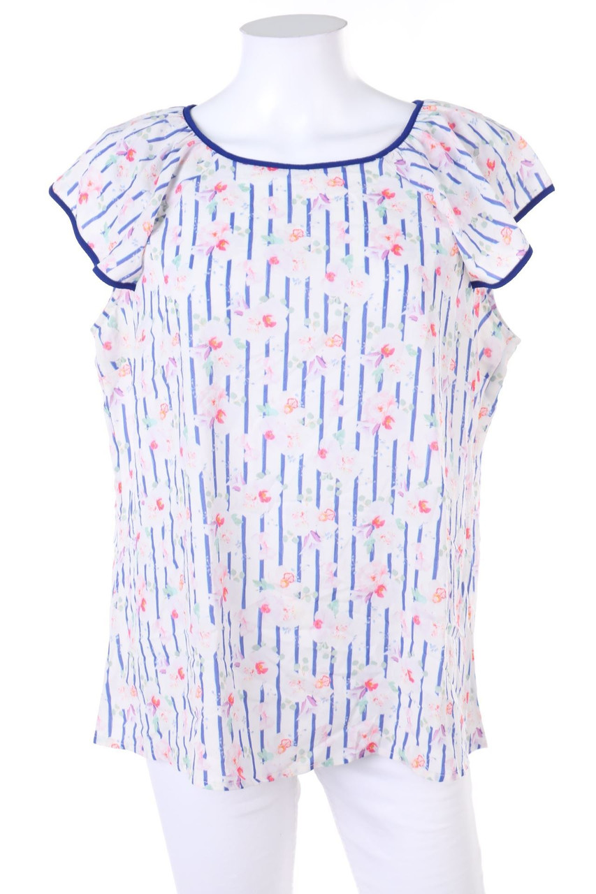 No Label - Shortsleeve Blouse with Flower Print - D 46