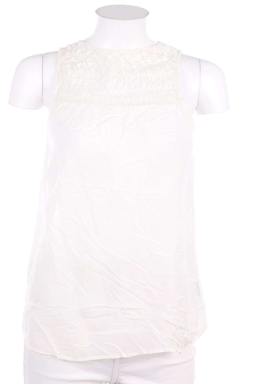 zebra - A-line Top, Viscose with Lace Insert - M