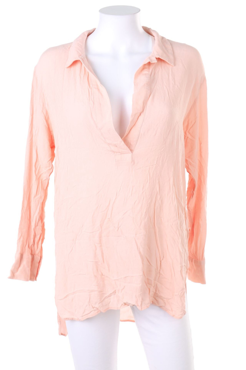 No Label - Blouse with Deep Plunge Neckline - D 40