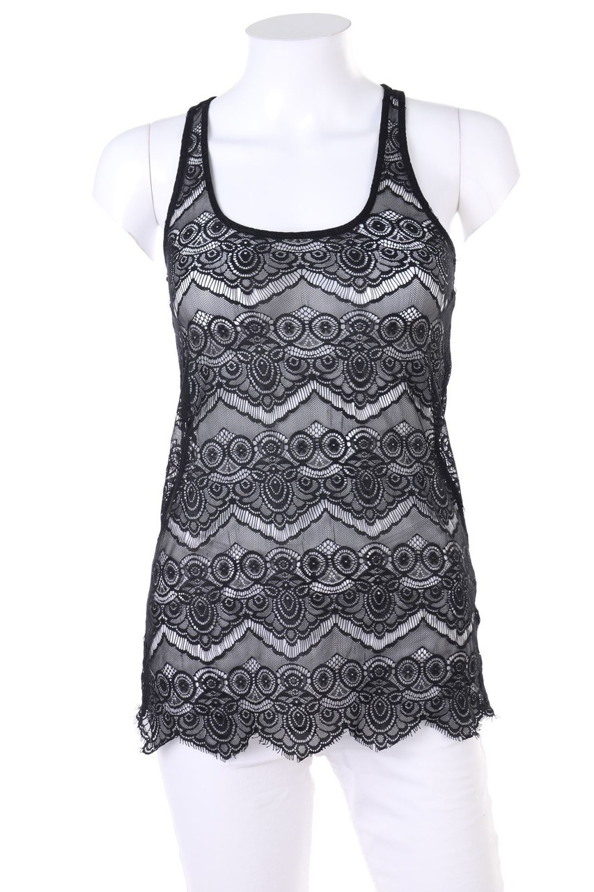 zebra - Racerback Top, Lace - S