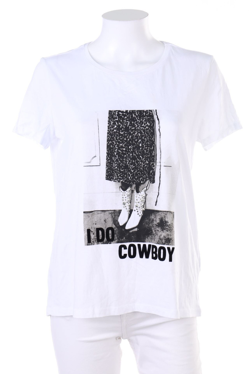 MOHITO - Kurzarm-Shirt mit Print - S