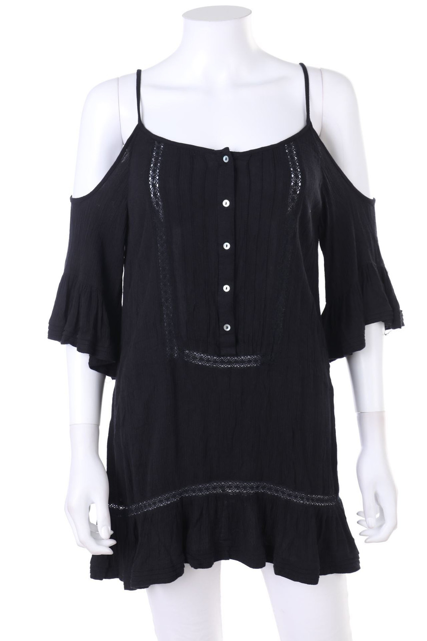 CALZEDONIA COBEY - Cold-Shoulder-Bluse mit Volants - S