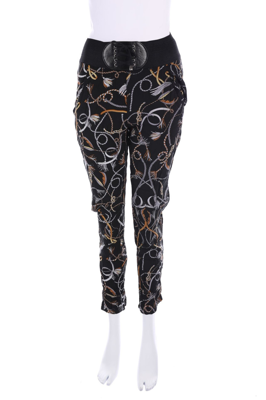 Chicorée - Print-Pants with Lacing - XS