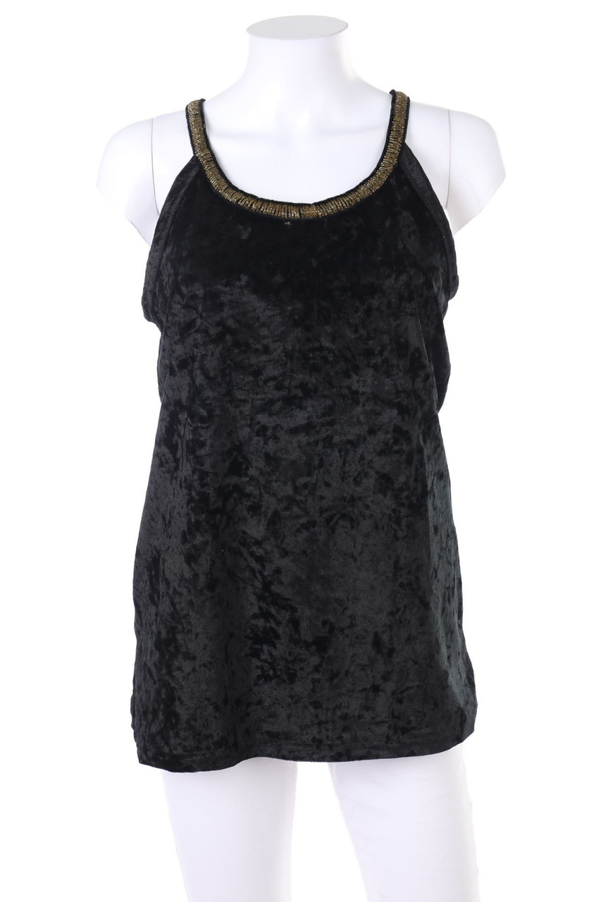 ATMOSPHERE - Samt-Top in A-Linie mit Perlen - D 40